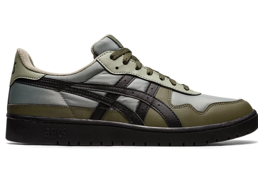 ASICS Unisex JAPAN S Sneakers in Lichen Green/Black - Comfortable Athletic Shoes for Men & Women