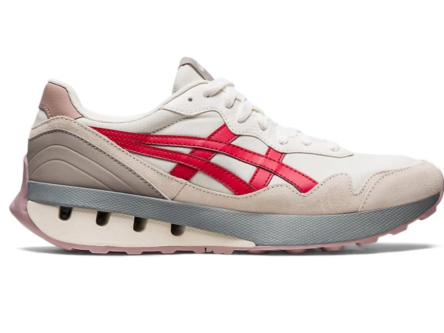 ASICS JOGGER X81 Unisex Sneakers in Cream & Cayenne Colorway