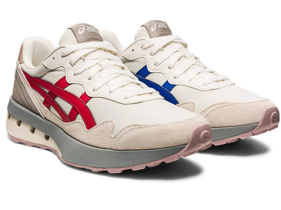 ASICS JOGGER X81 Unisex Sneakers in Cream & Cayenne Colorway