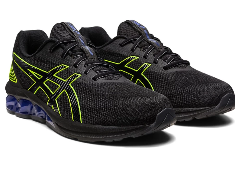 ASICS Men's GEL-QUANTUM 180 VII Running Shoes - Black/Safety Yellow