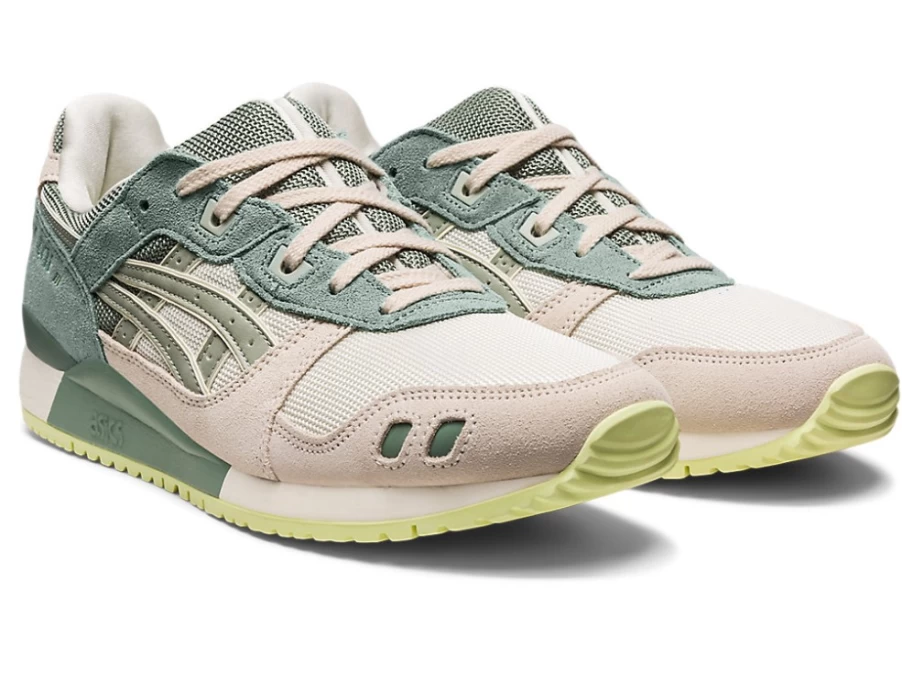 ASICS GEL-LYTE III OG Unisex Sneakers in Cream/Olive Grey - Retro Running Shoes