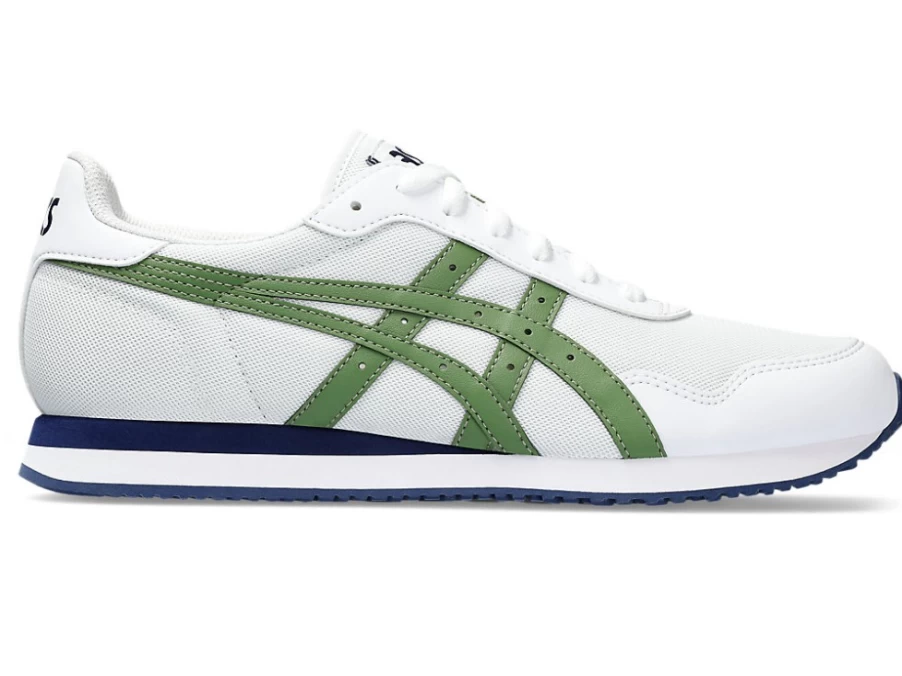 ASICS TIGER RUNNER Unisex Sneakers in White & Cedar Green - Lightweight Running Shoes