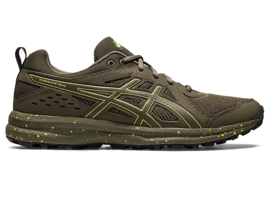 ASICS Torrance Trail Unisex Shoes in Brown Stone/Lemon Spark for Outdoor Running & Hiking