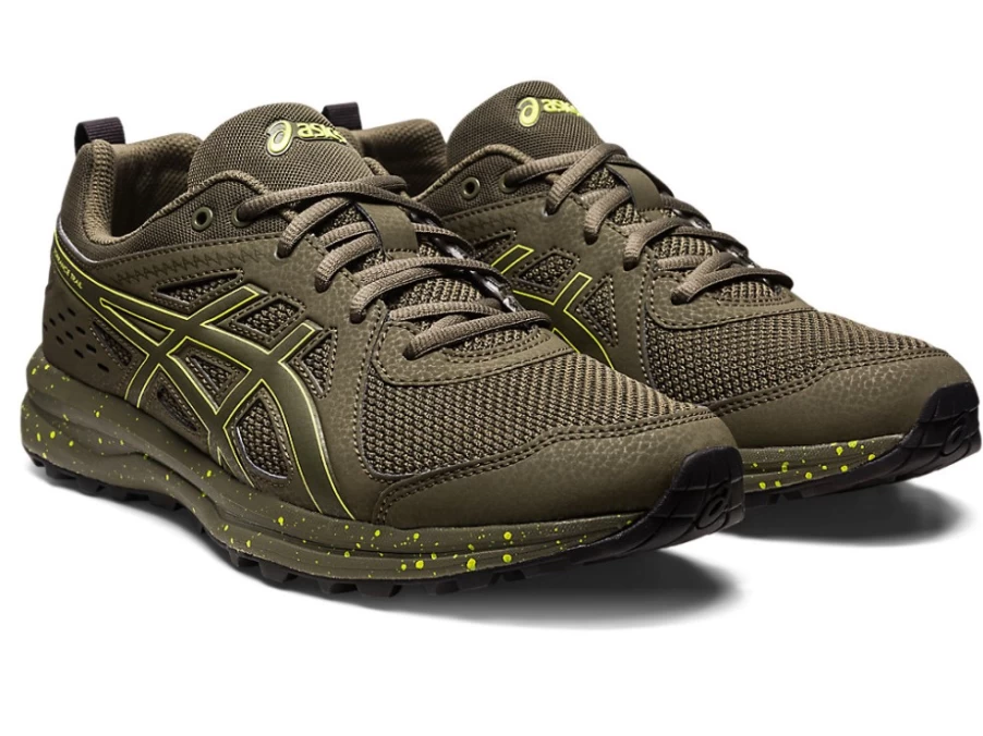 ASICS Torrance Trail Unisex Shoes in Brown Stone/Lemon Spark for Outdoor Running & Hiking