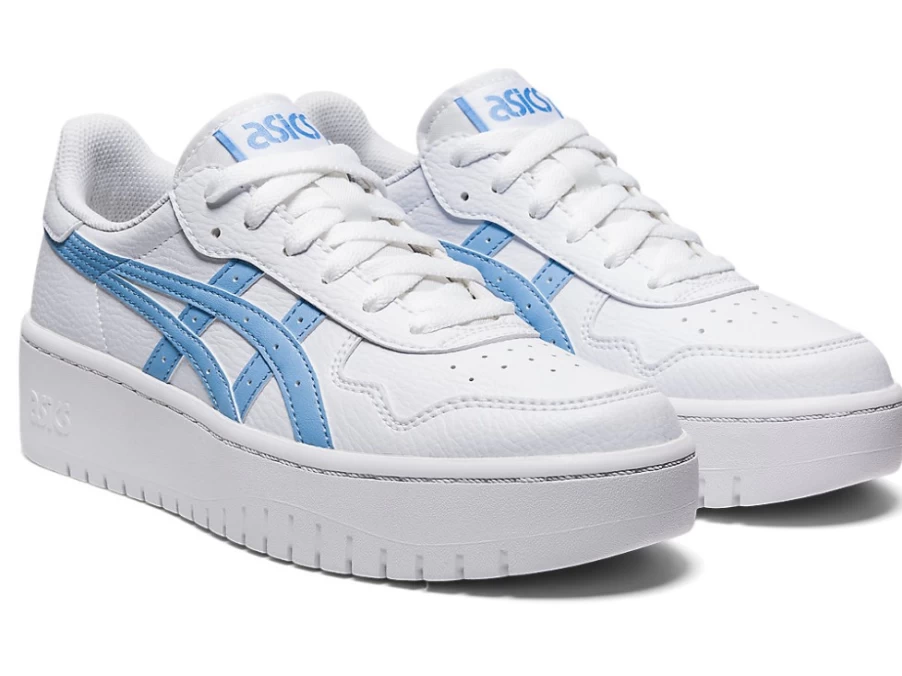 ASICS Women's JAPAN S PF Sneakers in White/Blue Bliss - Lightweight Running Shoes