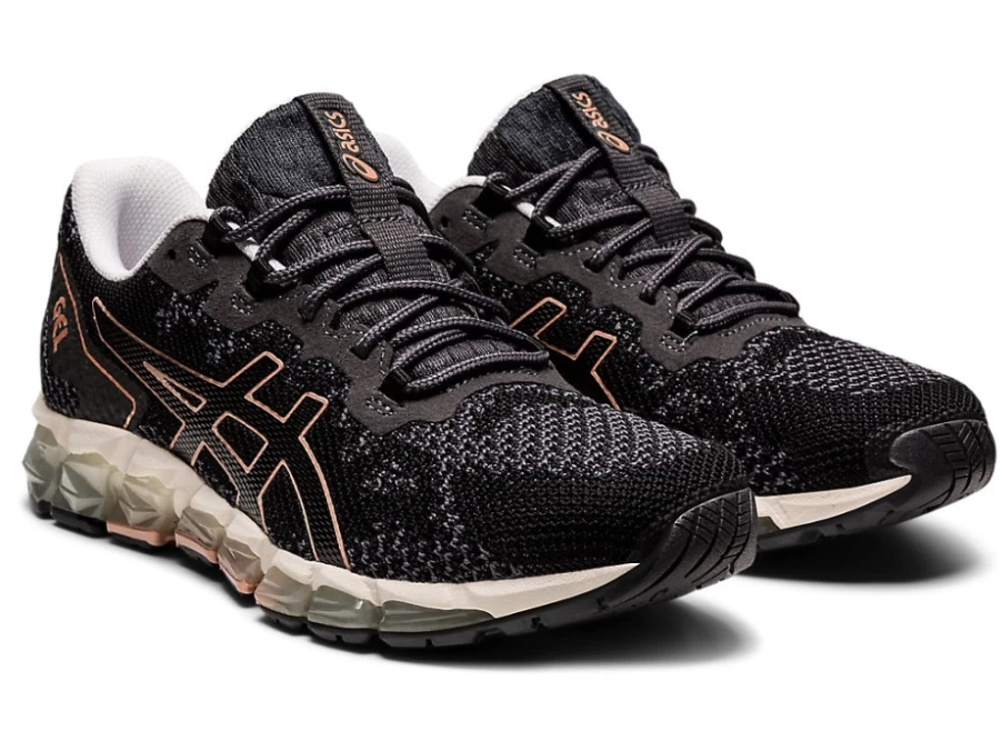 ASICS Women's GEL-QUANTUM 360 6 KNIT Running Shoes - Black/Carrier Grey