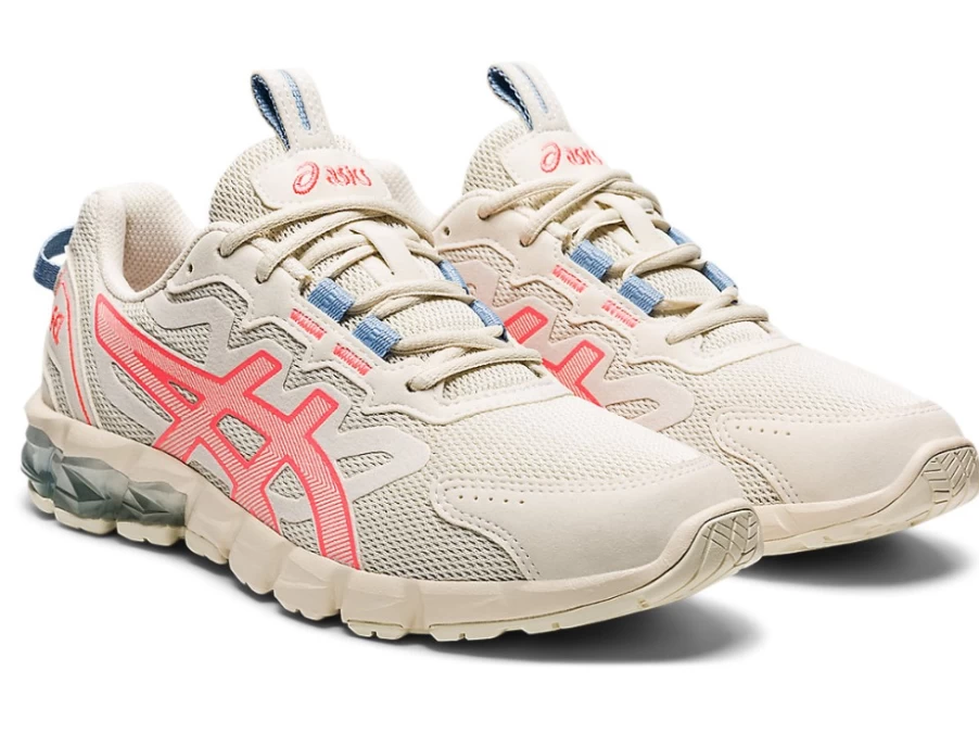 ASICS Women's GEL-QUANTUM 90 3 Running Shoes - Birch/Blazing Coral