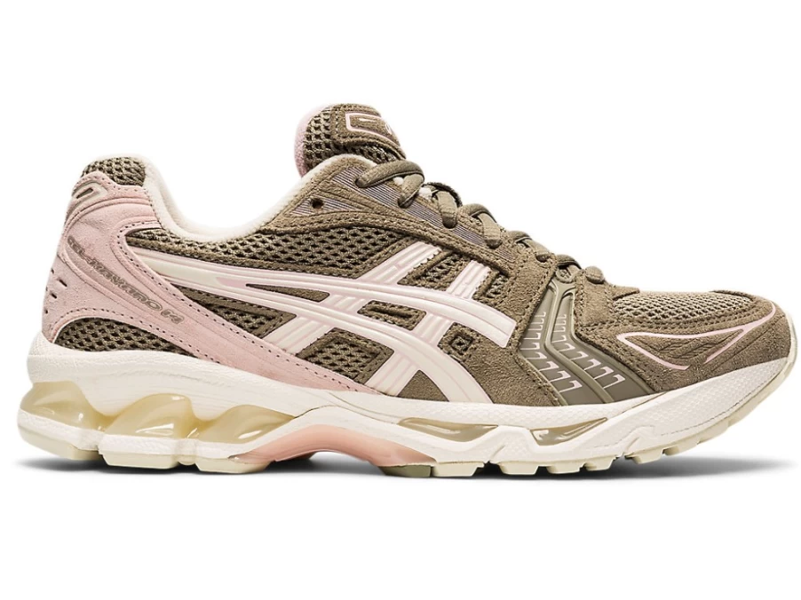 ASICS Women's GEL-KAYANO 14 Running Shoes in Mink/Cream