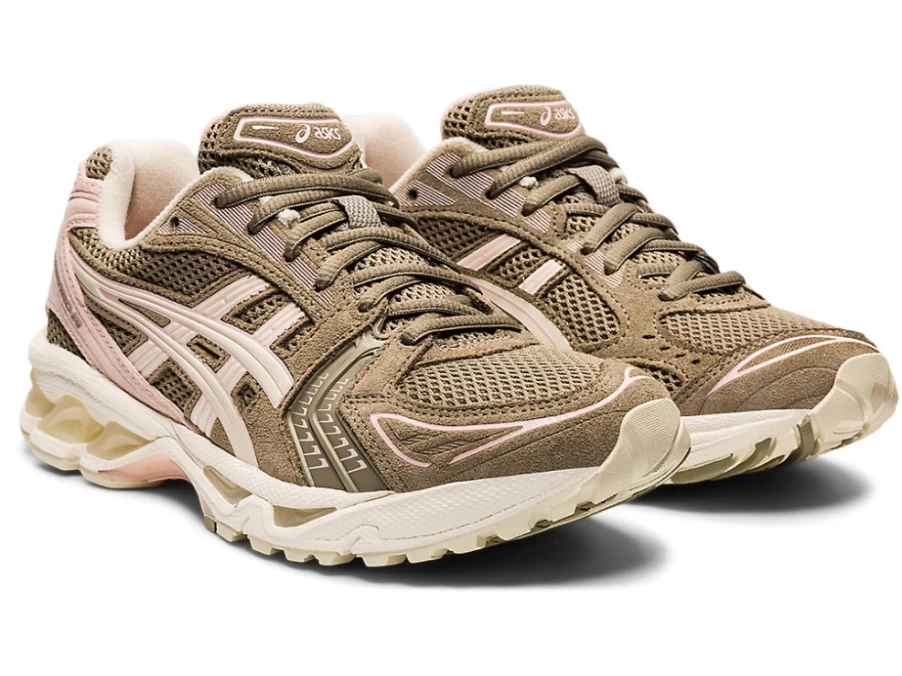 ASICS Women's GEL-KAYANO 14 Running Shoes in Mink/Cream