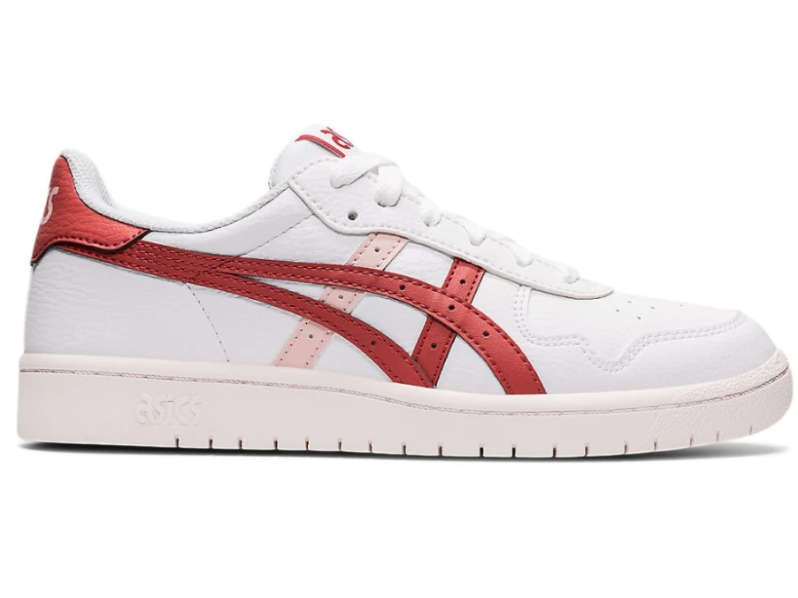 ASICS Women's JAPAN S Sneakers in White/Red Brick - Running Shoes