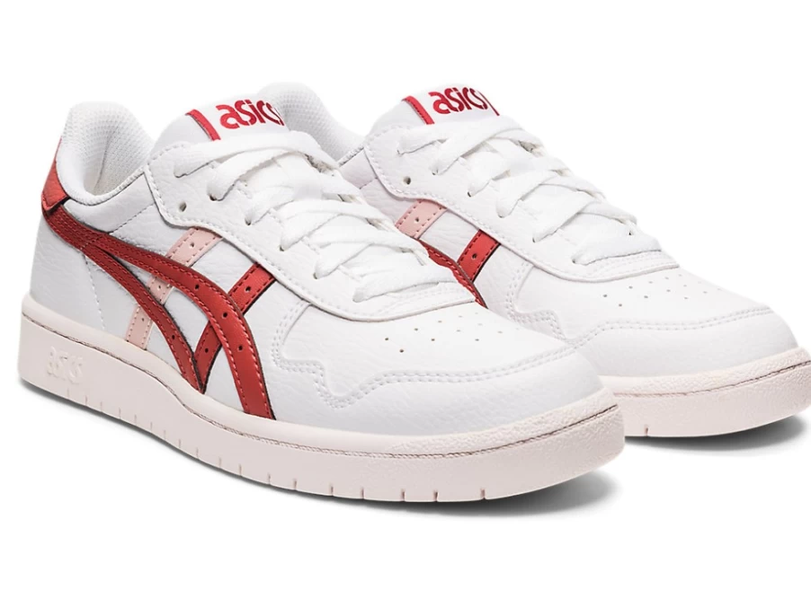 ASICS Women's JAPAN S Sneakers in White/Red Brick - Running Shoes