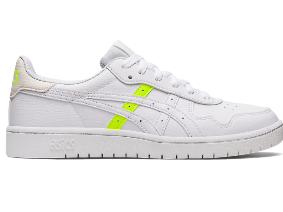 ASICS Women's JAPAN S Sneakers in White/Safety Yellow - Running Shoes