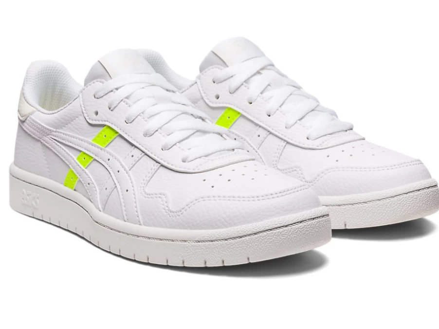 ASICS Women's JAPAN S Sneakers in White/Safety Yellow - Running Shoes