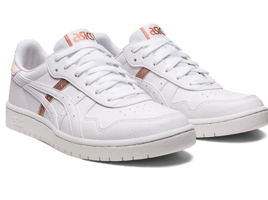 ASICS Women's JAPAN S Sneakers in White/Rose Gold - Running Shoes for Women
