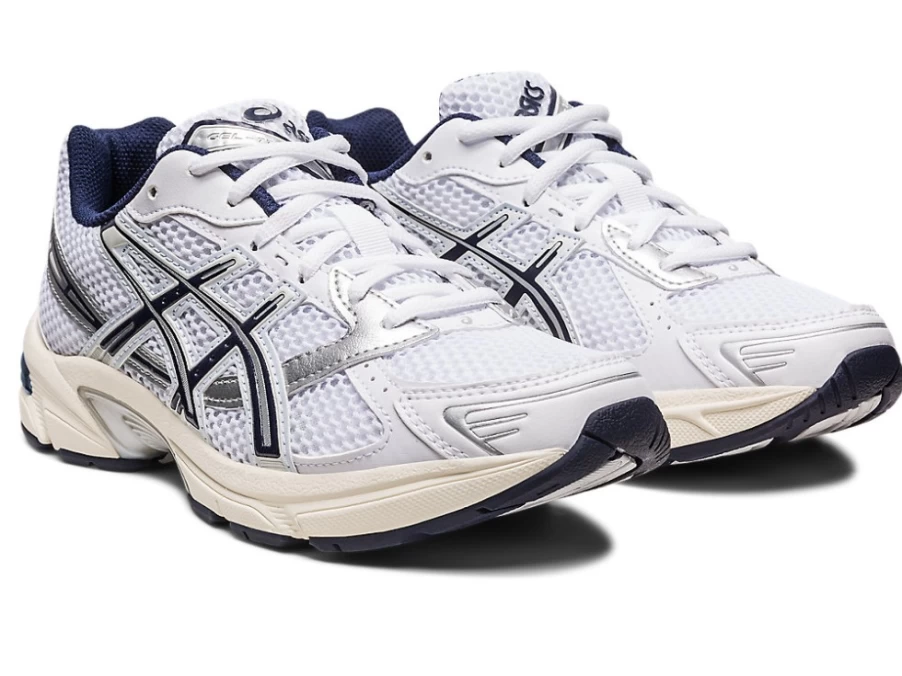 ASICS GEL-1130 Women's Running Shoes in White/Midnight - Lightweight Cushioned Sneakers