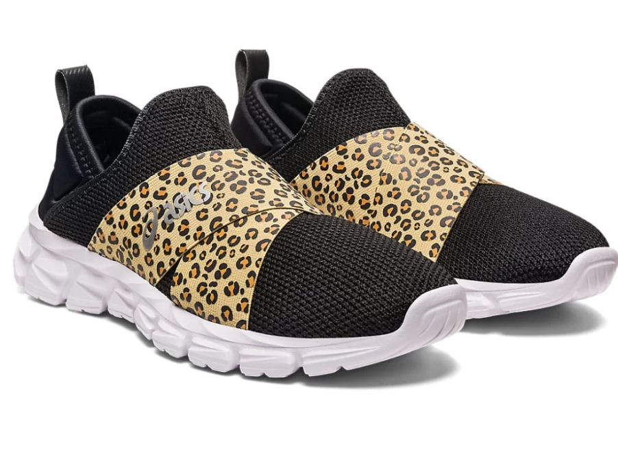 ASICS Women's QUANTUM LYTE SLIP-ON Sneakers in Black/Sand - Lightweight Comfort Slip-On Shoes