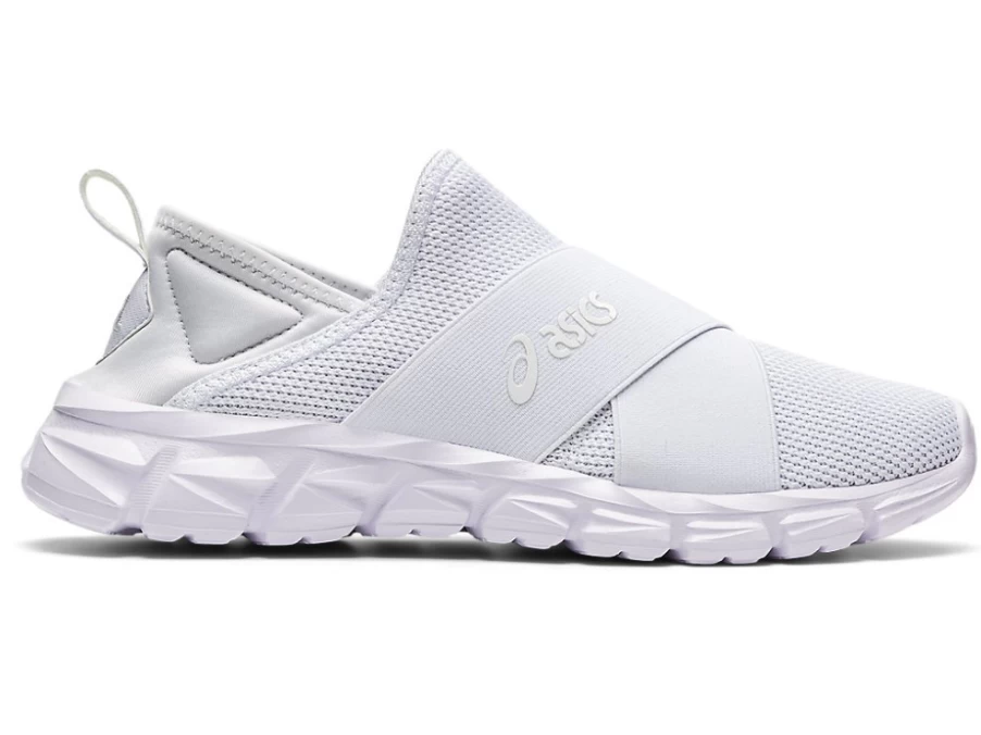ASICS Women's QUANTUM LYTE SLIP-ON Sneakers in White/White - Lightweight Slip-On Walking Shoes
