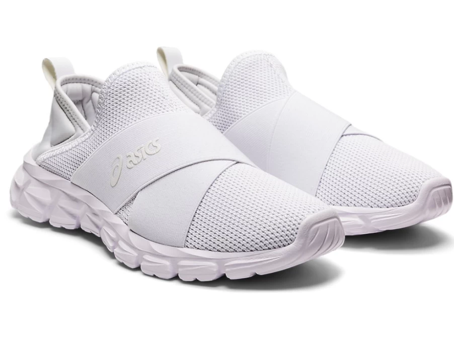 ASICS Women's QUANTUM LYTE SLIP-ON Sneakers in White/White - Lightweight Slip-On Walking Shoes