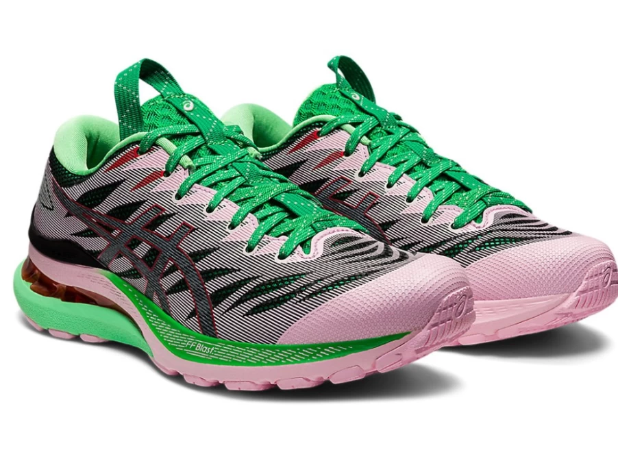 ASICS Women's GEL-KAYANO 28 Running Shoes - Sweet Dreams/Green Eyes, FN3-S