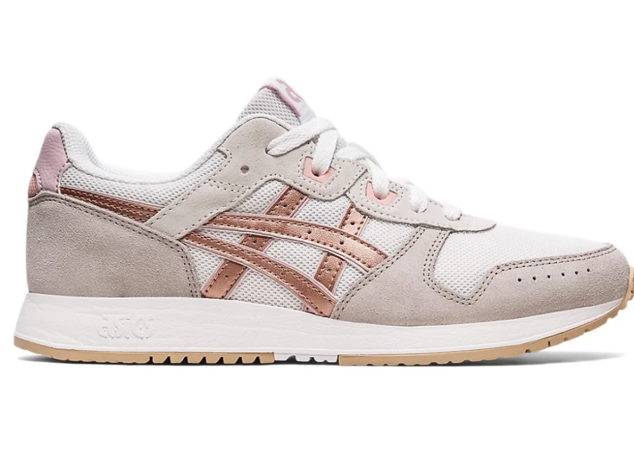 ASICS LYTE CLASSIC Women's Sneakers in White & Rose Gold - Retro Running Shoes