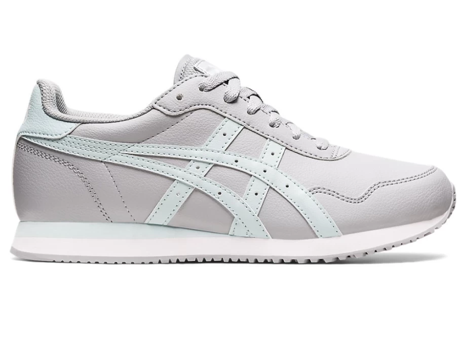 ASICS Women's TIGER RUNNER Running Shoes in Piedmont Grey/Aqua Angel