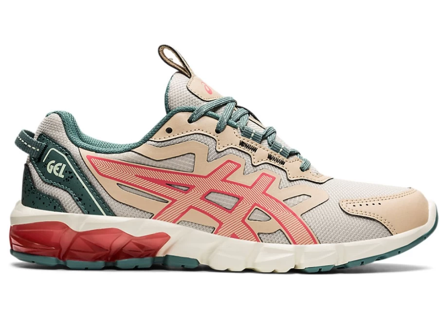 ASICS Women's GEL-QUANTUM 90 Running Shoes in Oatmeal/Sienna - Lightweight Cushioned Sneakers