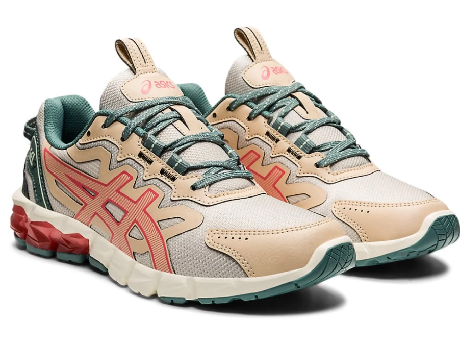 ASICS Women's GEL-QUANTUM 90 Running Shoes in Oatmeal/Sienna - Lightweight Cushioned Sneakers