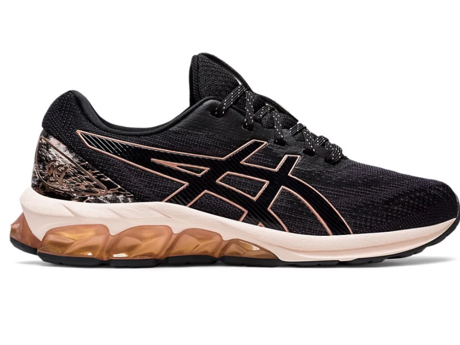 ASICS Women's GEL-QUANTUM 180 VII Running Shoes - Black/Rose Gold