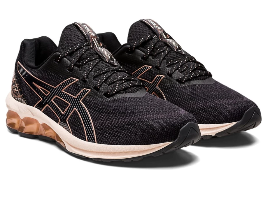 ASICS Women's GEL-QUANTUM 180 VII Running Shoes - Black/Rose Gold