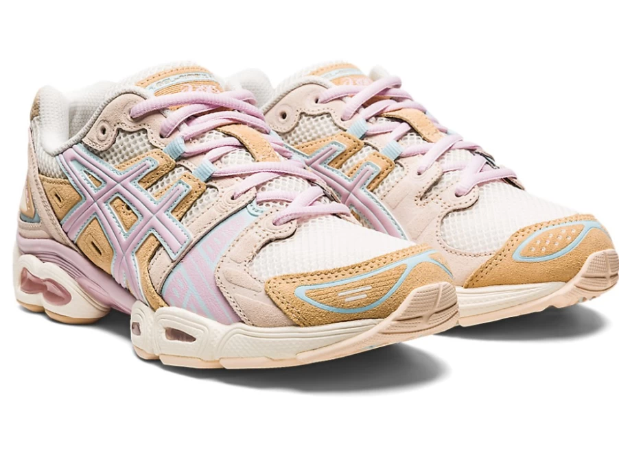 ASICS Women's GEL-NIMBUS 9 Running Shoes in Cream/Barely Rose