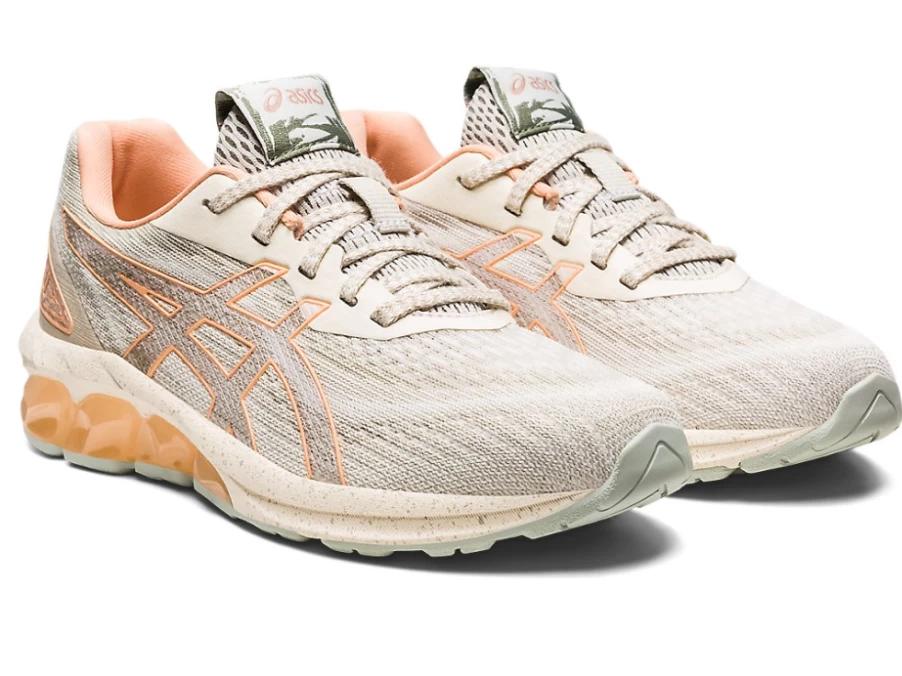 ASICS Women's GEL-QUANTUM 180 VII Running Shoes in Smoke Grey/Cream