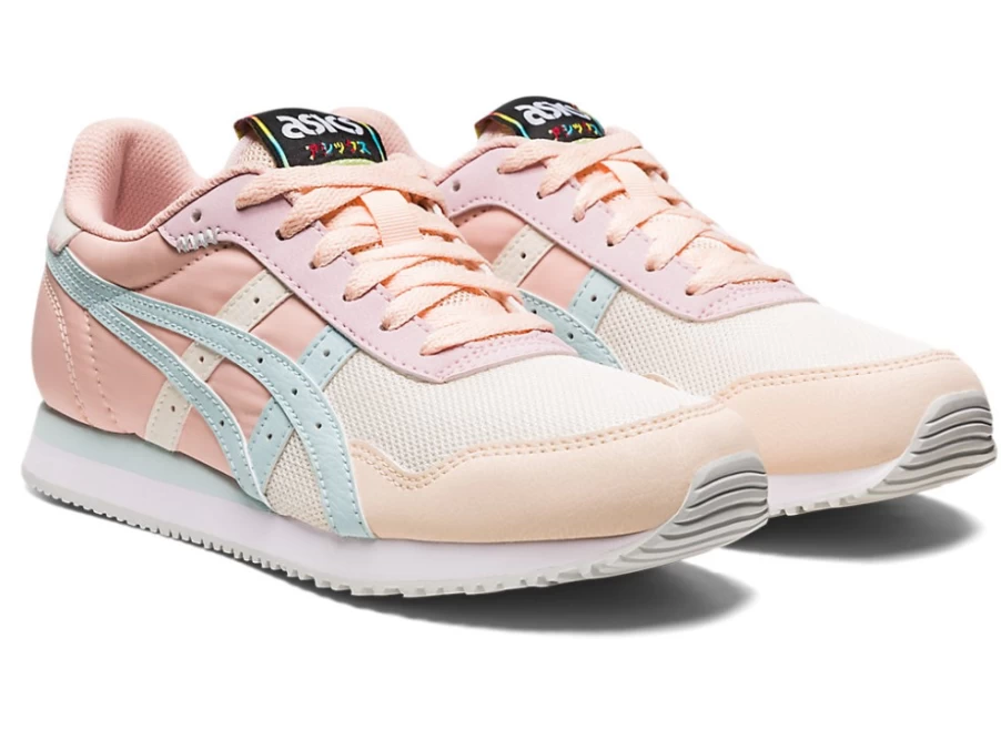 ASICS Women's TIGER RUNNER Running Shoes in Cream/Aqua Angel