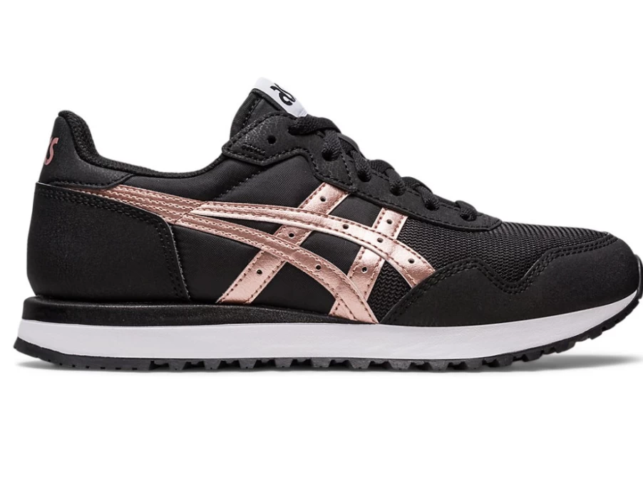 ASICS Women's TIGER RUNNER II Running Shoes - Black/Rose Gold
