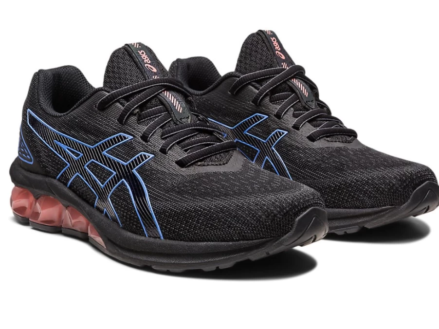 ASICS Women's GEL-QUANTUM 180 VII Running Shoes - Black/Periwinkle Blue