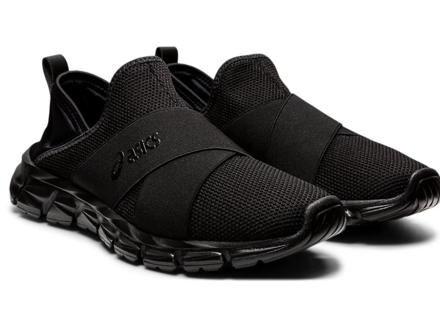 ASICS QUANTUM LYTE SLIP-ON Unisex Sneakers in Black/Black - Lightweight Comfortable Slip-On Shoes