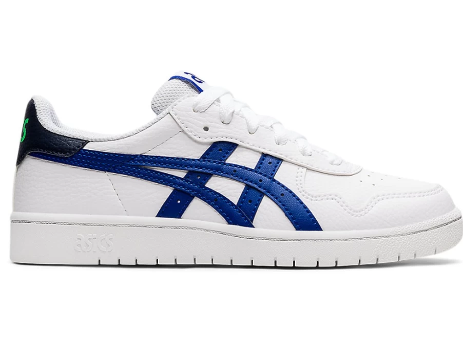ASICS Kids' S Grade School Shoes - White/Monaco Blue Running Sneakers for Children