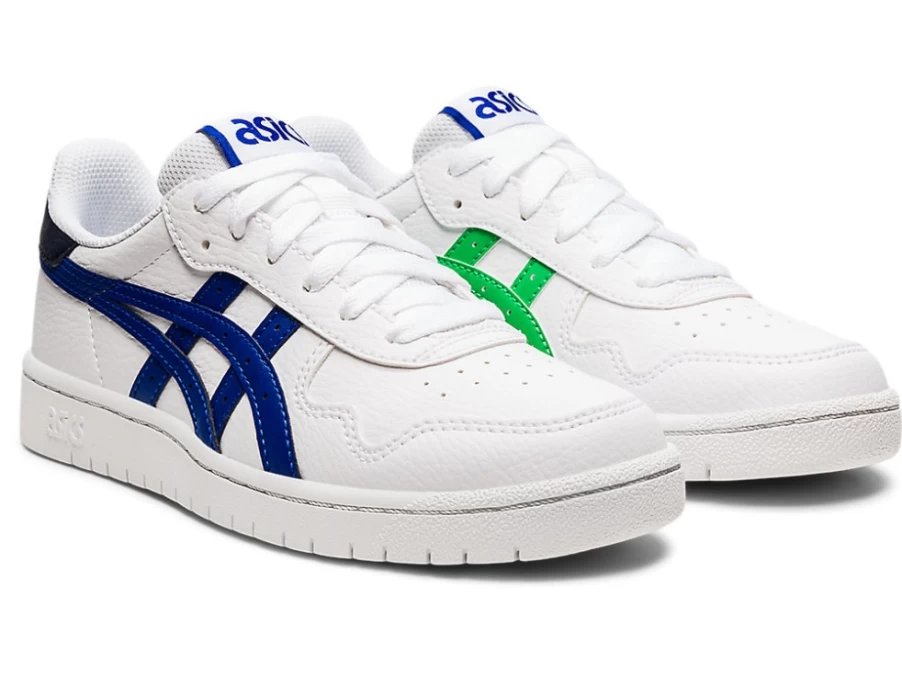 ASICS Kids' S Grade School Shoes - White/Monaco Blue Running Sneakers for Children