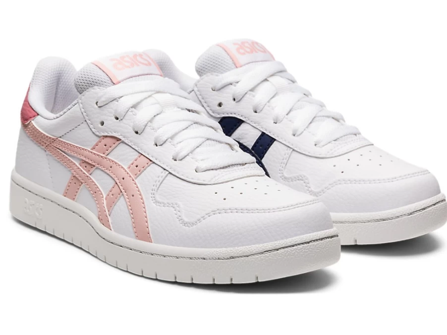 ASICS Kids' S Grade School Shoes in White/Ginger Peach - Japan Style Running Sneakers