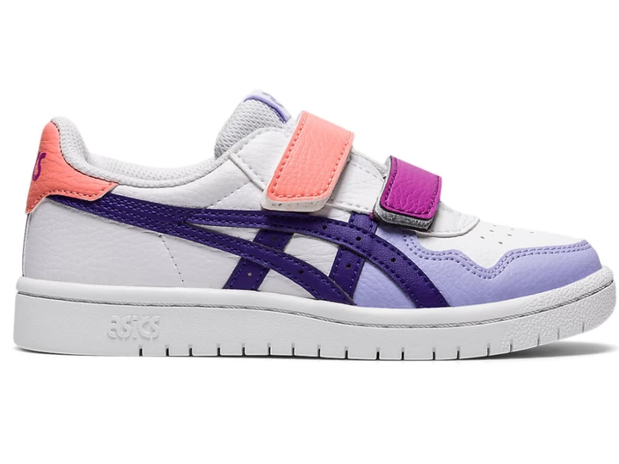 ASICS Kids' Preschool Shoes - White/Gentry Purple - Japan S Pre-School Sneakers