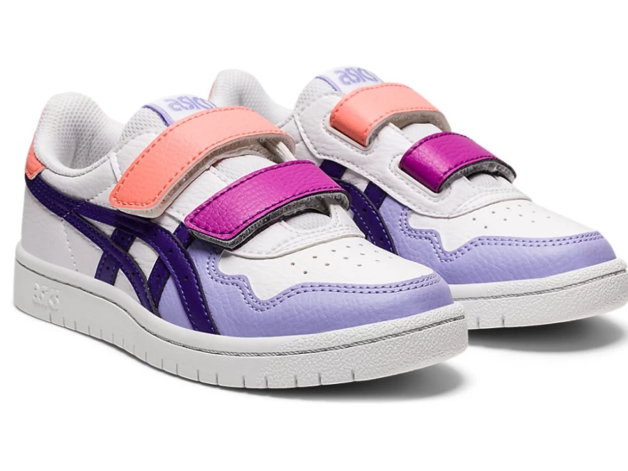 ASICS Kids' Preschool Shoes - White/Gentry Purple - Japan S Pre-School Sneakers