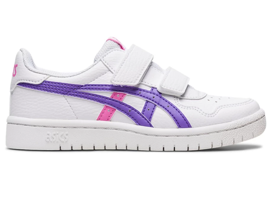 ASICS Kids' Preschool Shoes - White/Amethyst - JAPAN S Pre-School Sneakers for Children