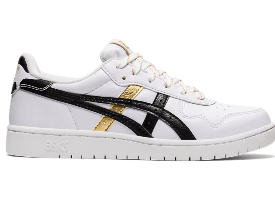 ASICS Kids' S Grade School Shoes - White/Black - Japan Style Running Sneakers