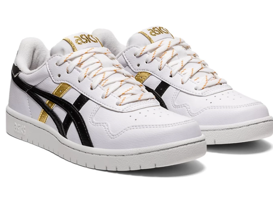 ASICS Kids' S Grade School Shoes - White/Black - Japan Style Running Sneakers