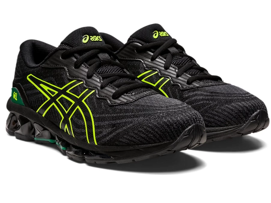 ASICS GEL-QUANTUM 360 VII Kids' Running Shoes - Black/Safety Yellow