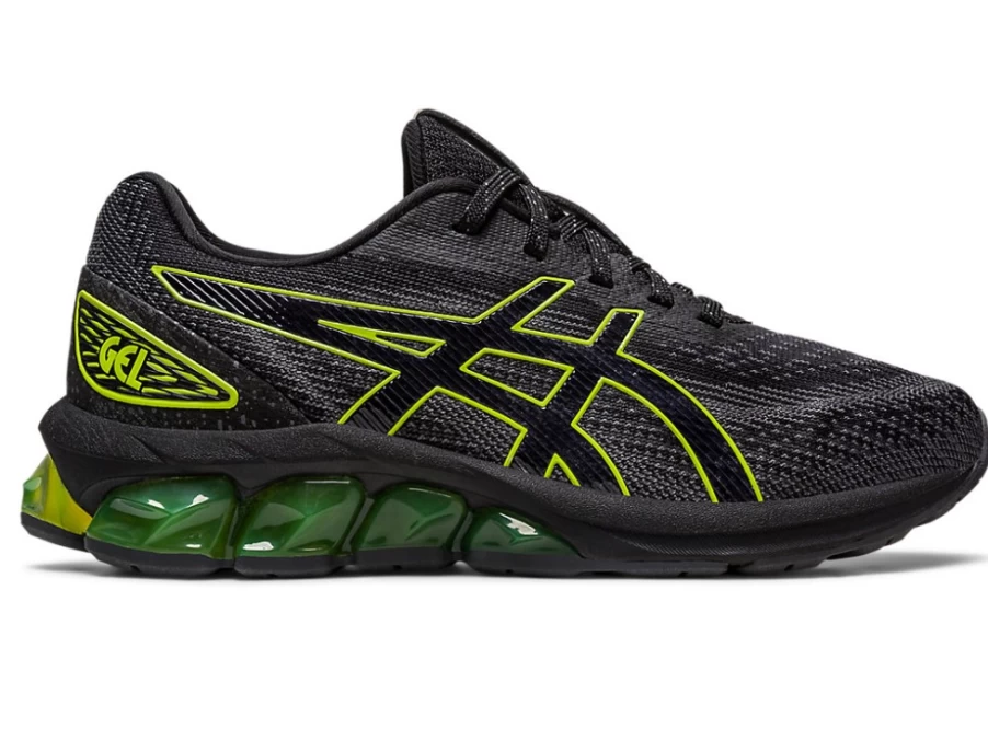 ASICS GEL-QUANTUM 180 VII Kids' Running Shoes - Black/Neon Lime - Grade School Sneakers