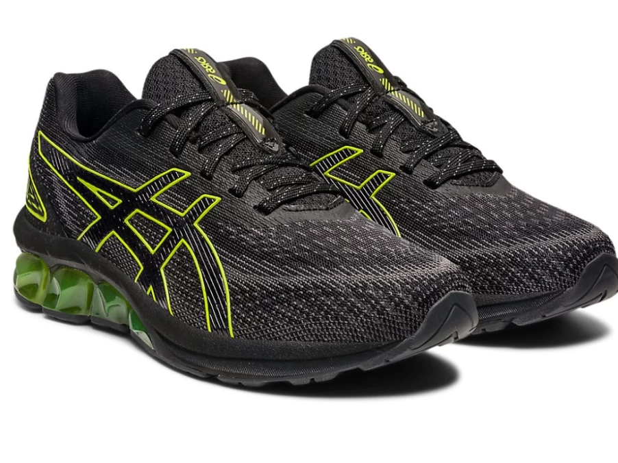 ASICS GEL-QUANTUM 180 VII Kids' Running Shoes - Black/Neon Lime - Grade School Sneakers