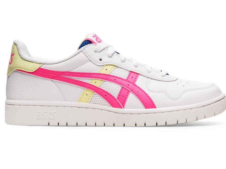 ASICS Kids' School Shoes S Grade Japan - White/Hot Pink Running Sneakers for Children