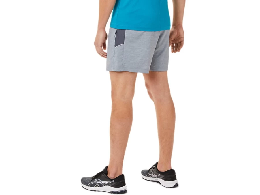 ASICS Men's 5-Inch Lightweight Running Shorts - Sheet Rock Spacedye Print/Carrier Grey