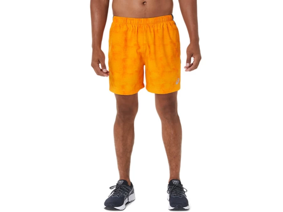 ASICS Men's 5-Inch PR LYTE Short - Tie Dye Amber Color Running Shorts