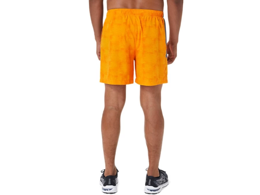 ASICS Men's 5-Inch PR LYTE Short - Tie Dye Amber Color Running Shorts